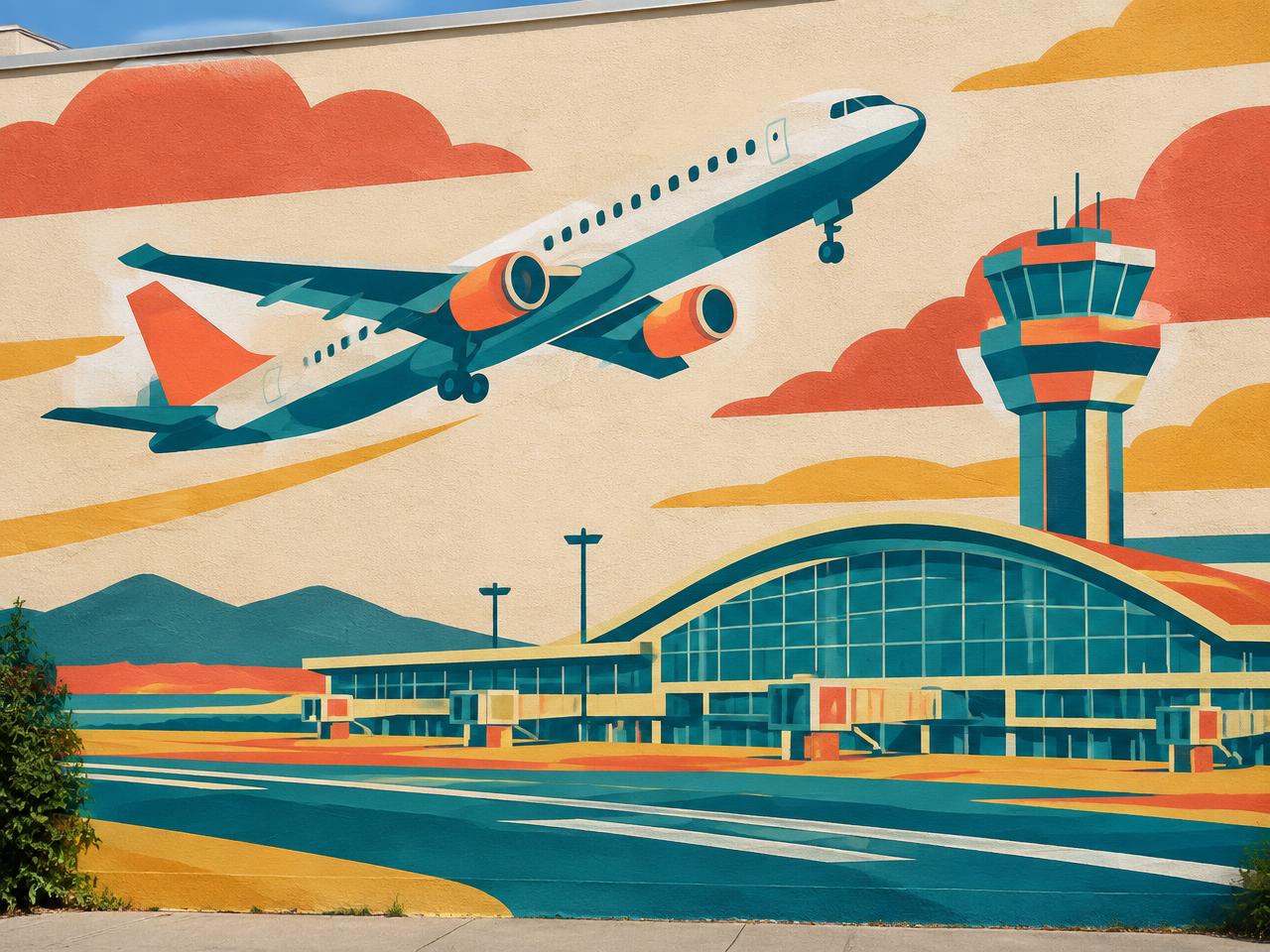 Illustration representing airports