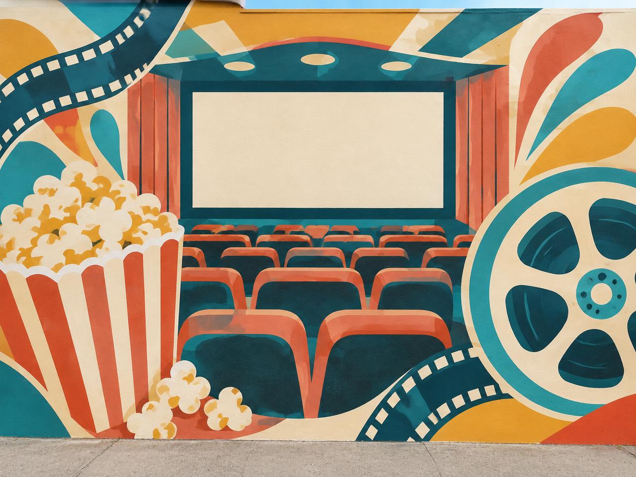Illustration representing cinemas