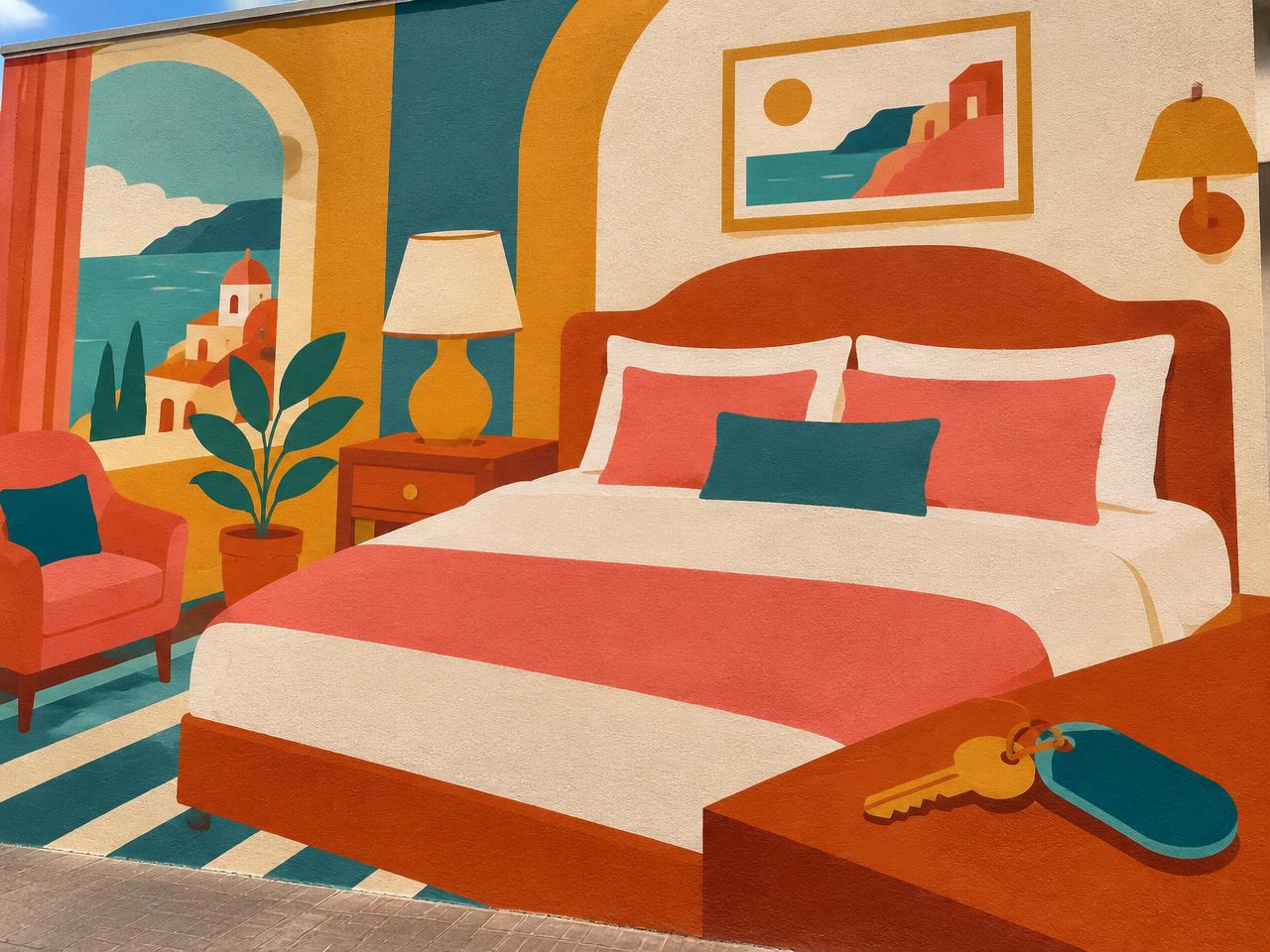 Illustration representing hotels