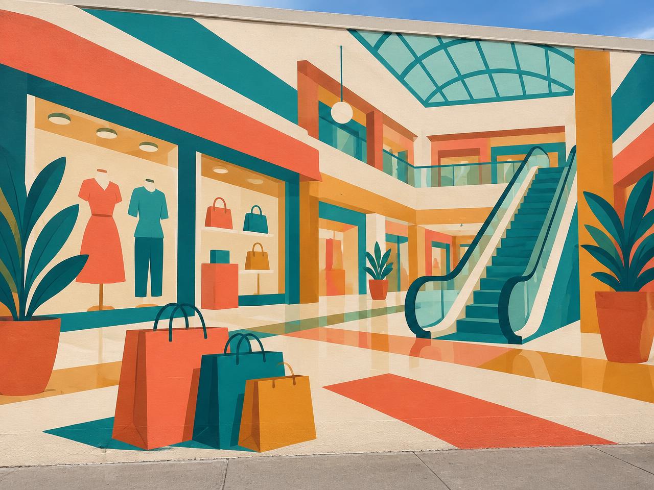 Illustration representing shopping